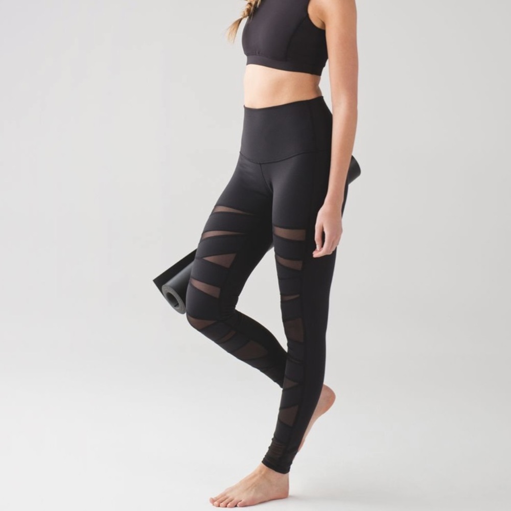 Lululemon Wunder Under Tech Mesh Pant High Wasted
